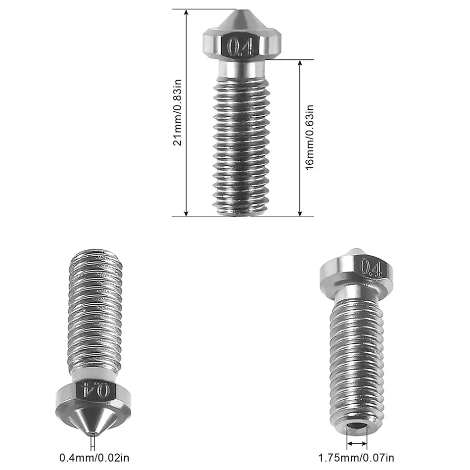 Volcano Nozzle Set for 3D Printer