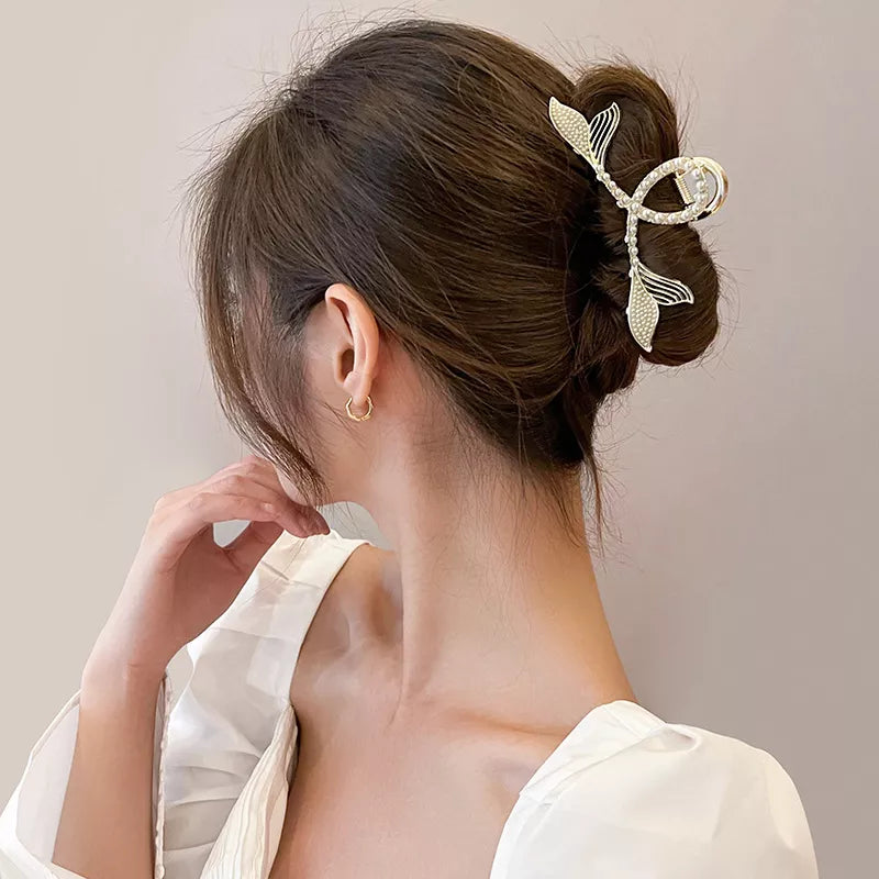 Geometric Hair Clips: Gold Metal Hair Accessories