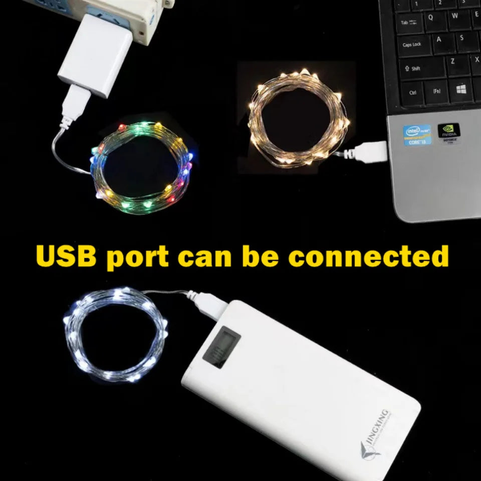 USB LED String Lights Waterproof Fairy Lights