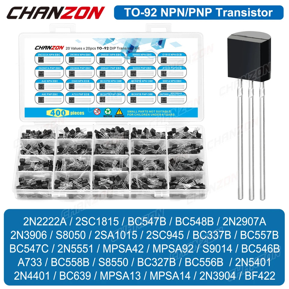 TO92 NPN PNP Transistor Kit