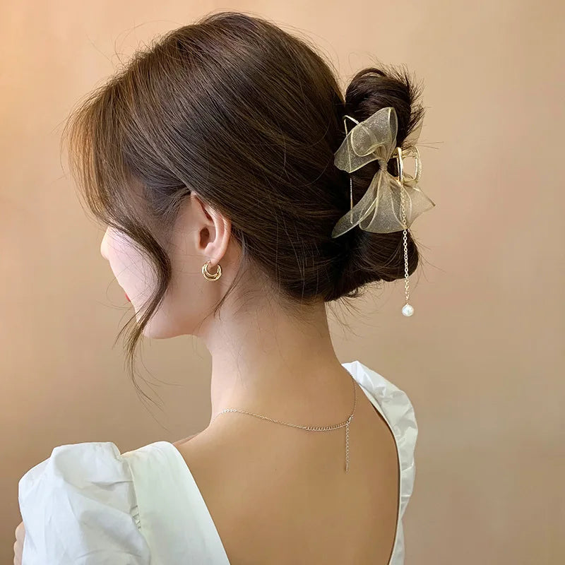 Geometric Hair Clips: Gold Metal Hair Accessories