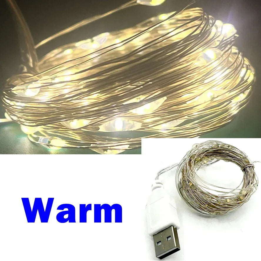 USB LED String Lights Waterproof Fairy Lights