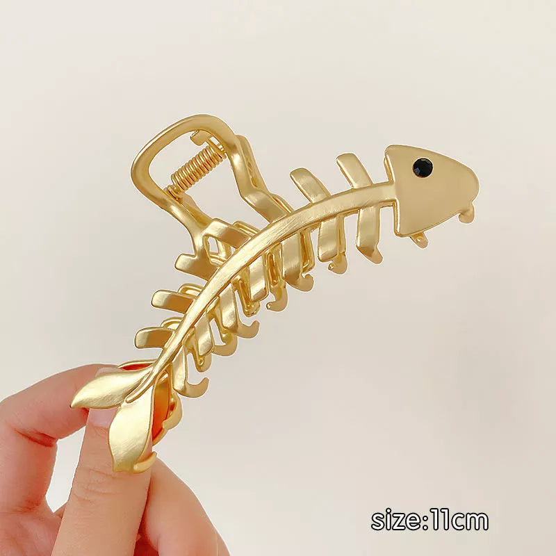 Geometric Hair Clips: Gold Metal Hair Accessories