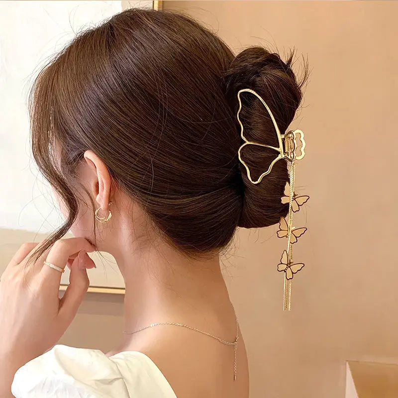 Geometric Hair Clips: Gold Metal Hair Accessories