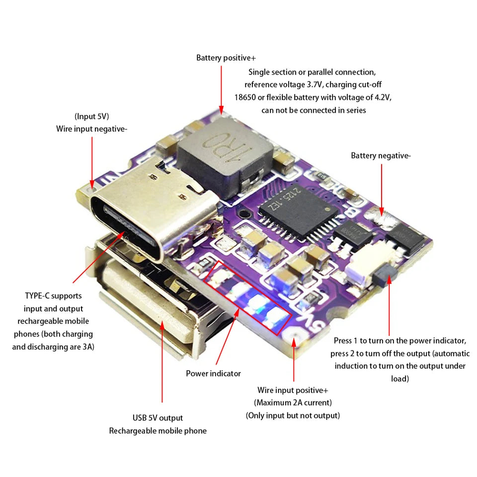 Boost Converter Step-Up Power Module With Switch