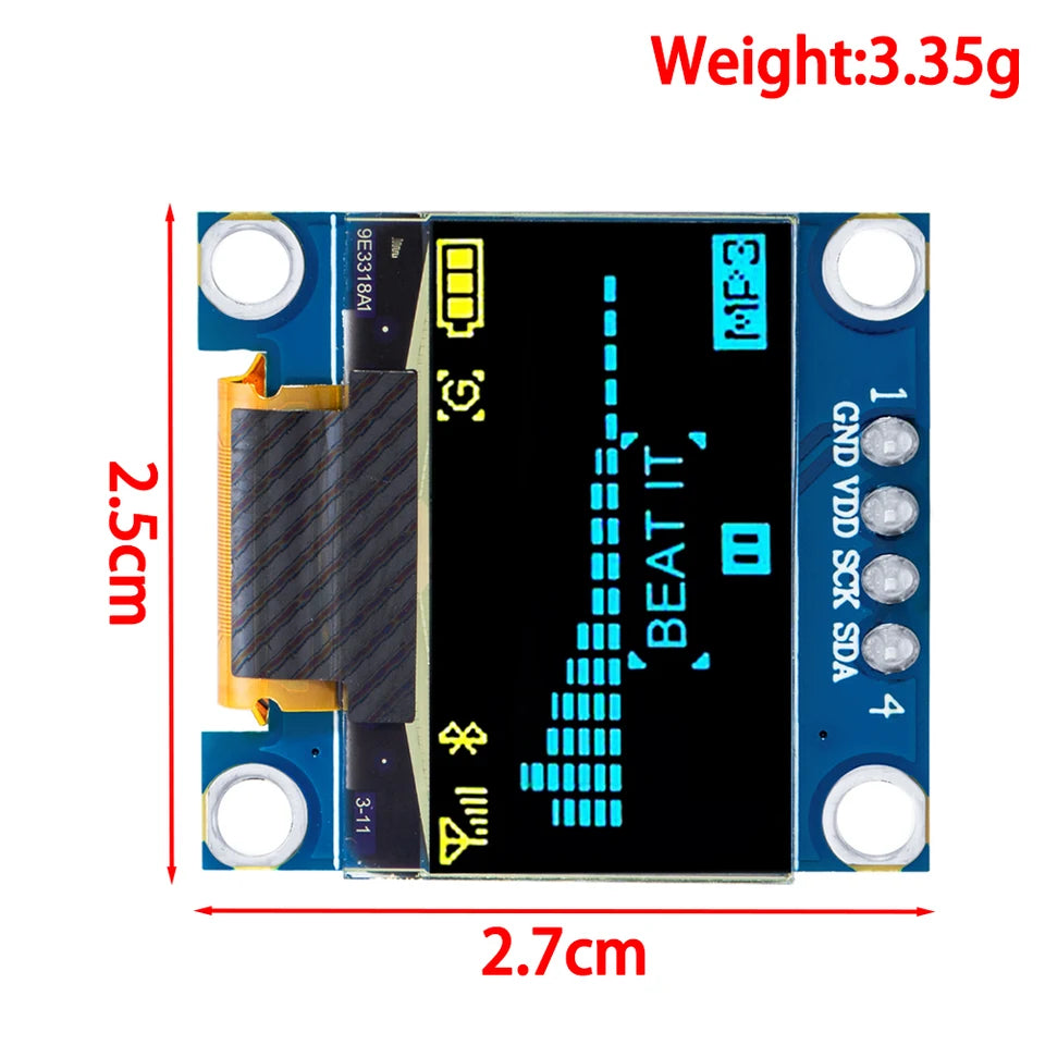 IIC Serial Yellow Blue OLED Display