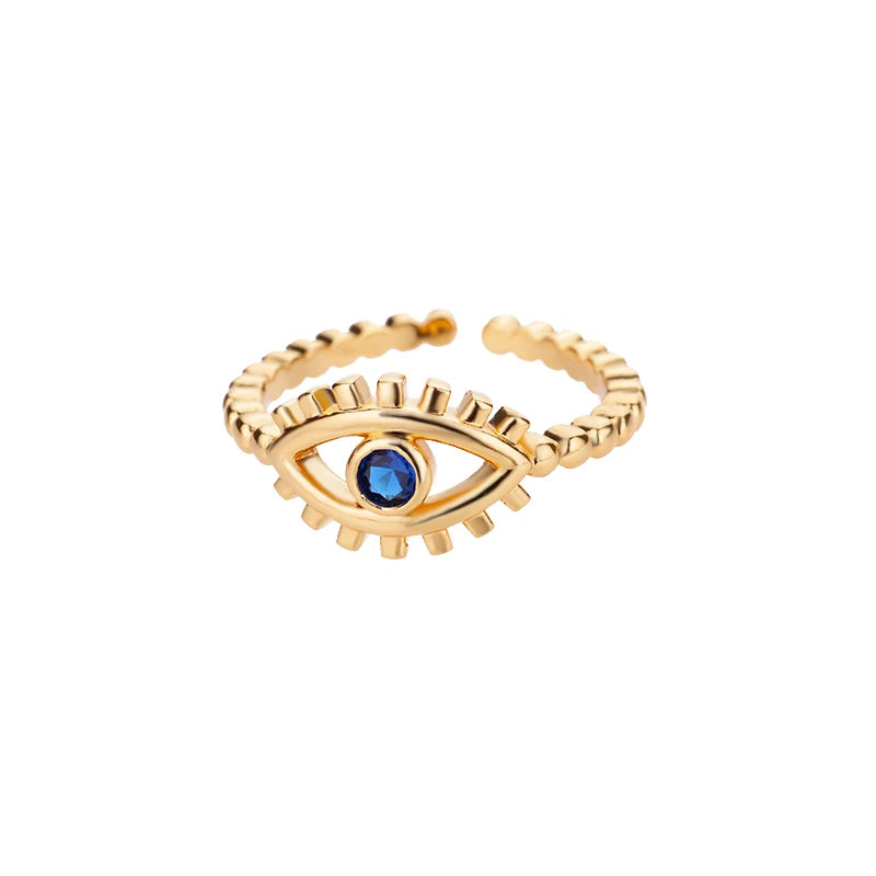 Bohemian Evil Eye Adjustable Rings