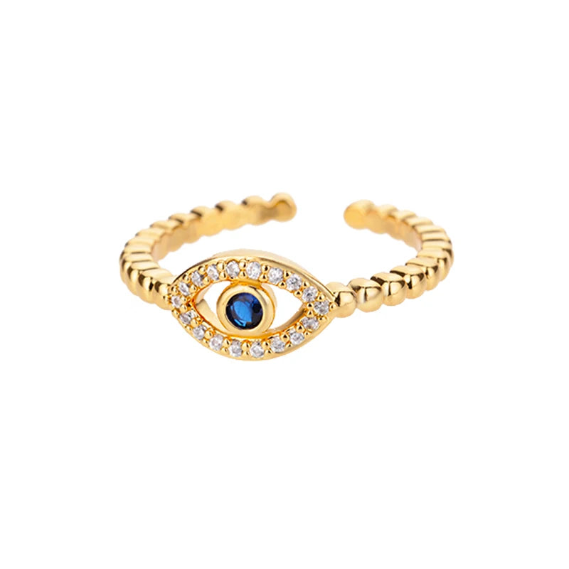 Bohemian Evil Eye Adjustable Rings