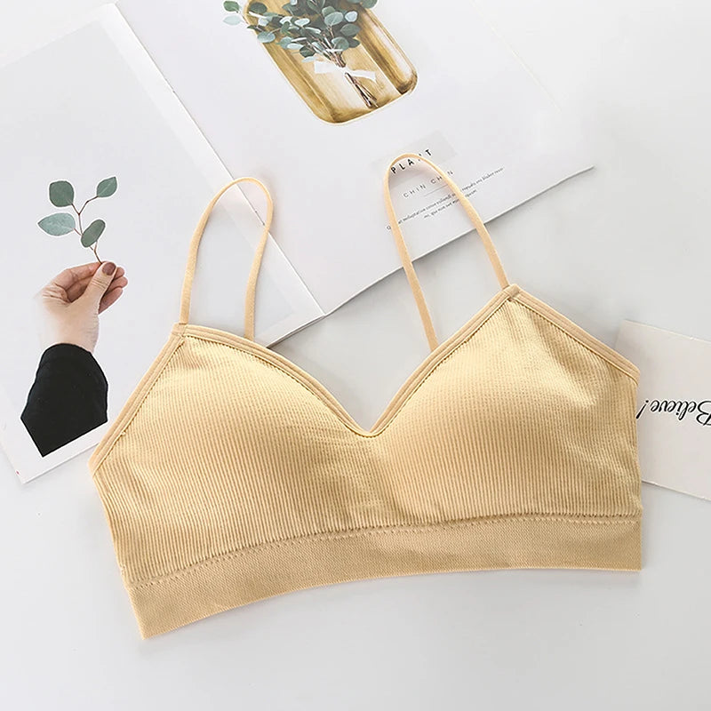 Comfortable Wireless Backless Bralette Lingerie Set