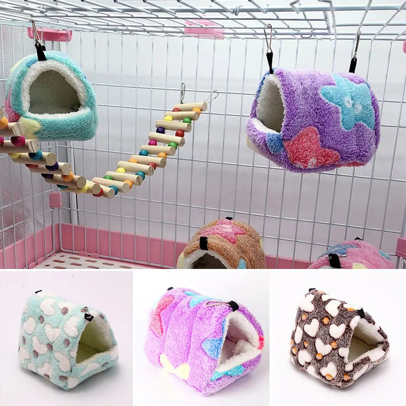 Winter Warm Flannel Cat Cage Sleeping Bag