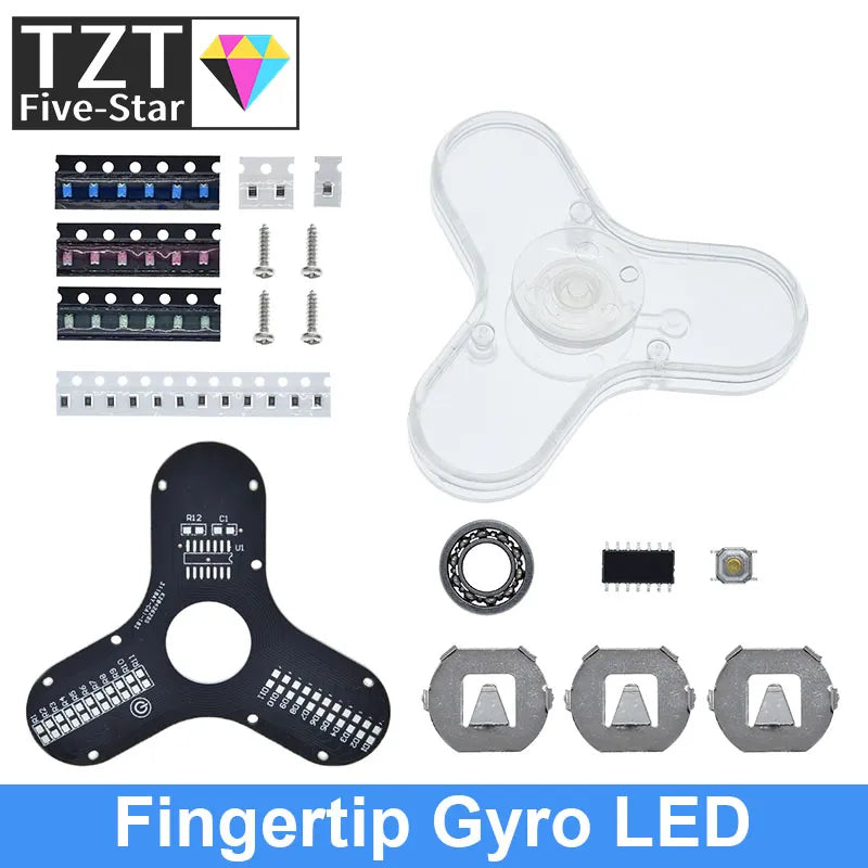 Fingertip Gyro LED Manufacture Kit: Alleviate Fatigue